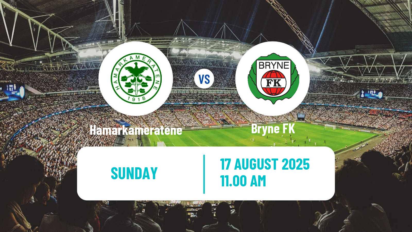 Soccer Norwegian Eliteserien Hamarkameratene - Bryne