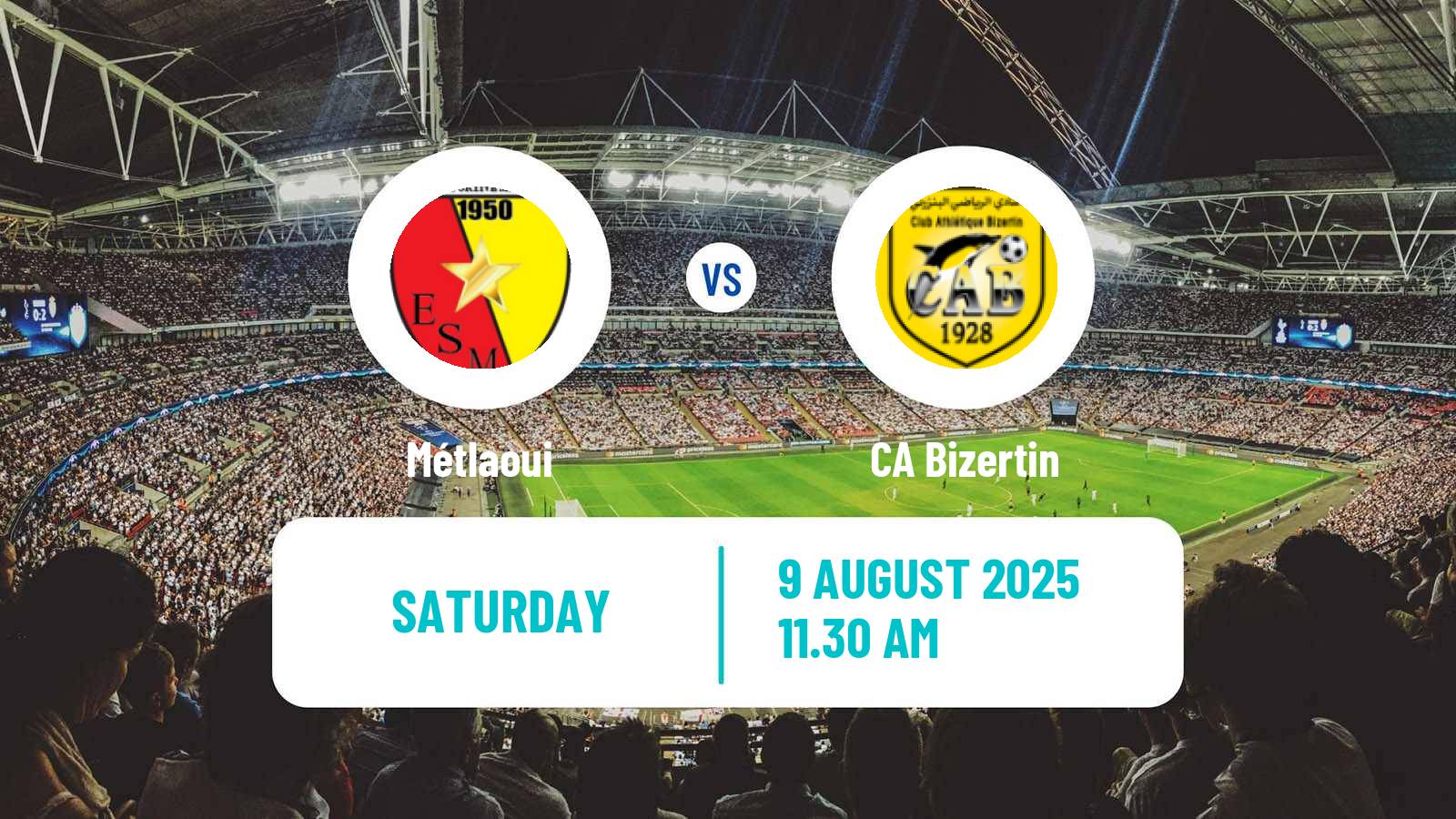 Soccer Tunisian Ligue Professionnelle 1 Métlaoui - Bizertin