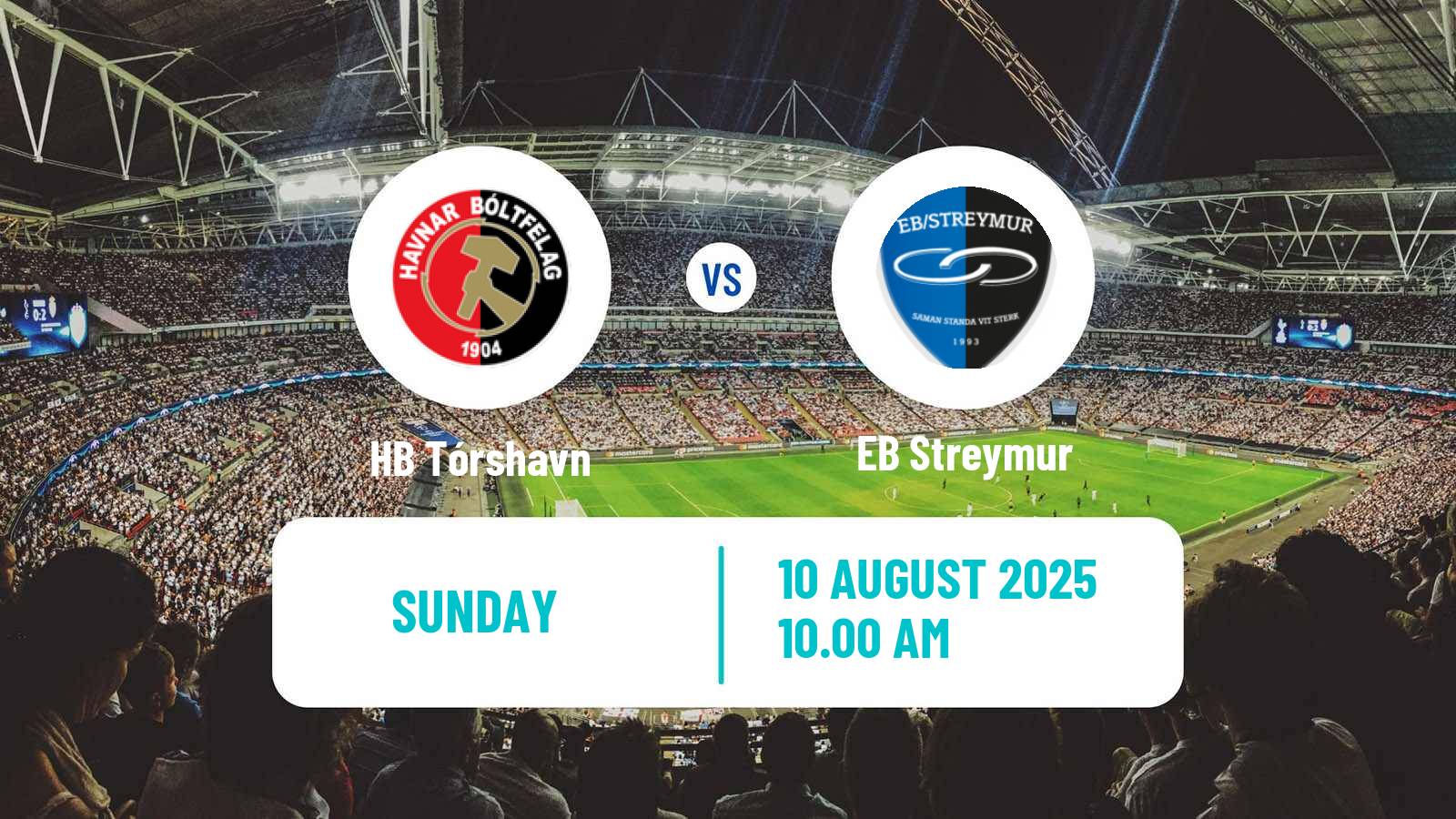 Soccer Faroe Islands Premier League HB Tórshavn - EB Streymur