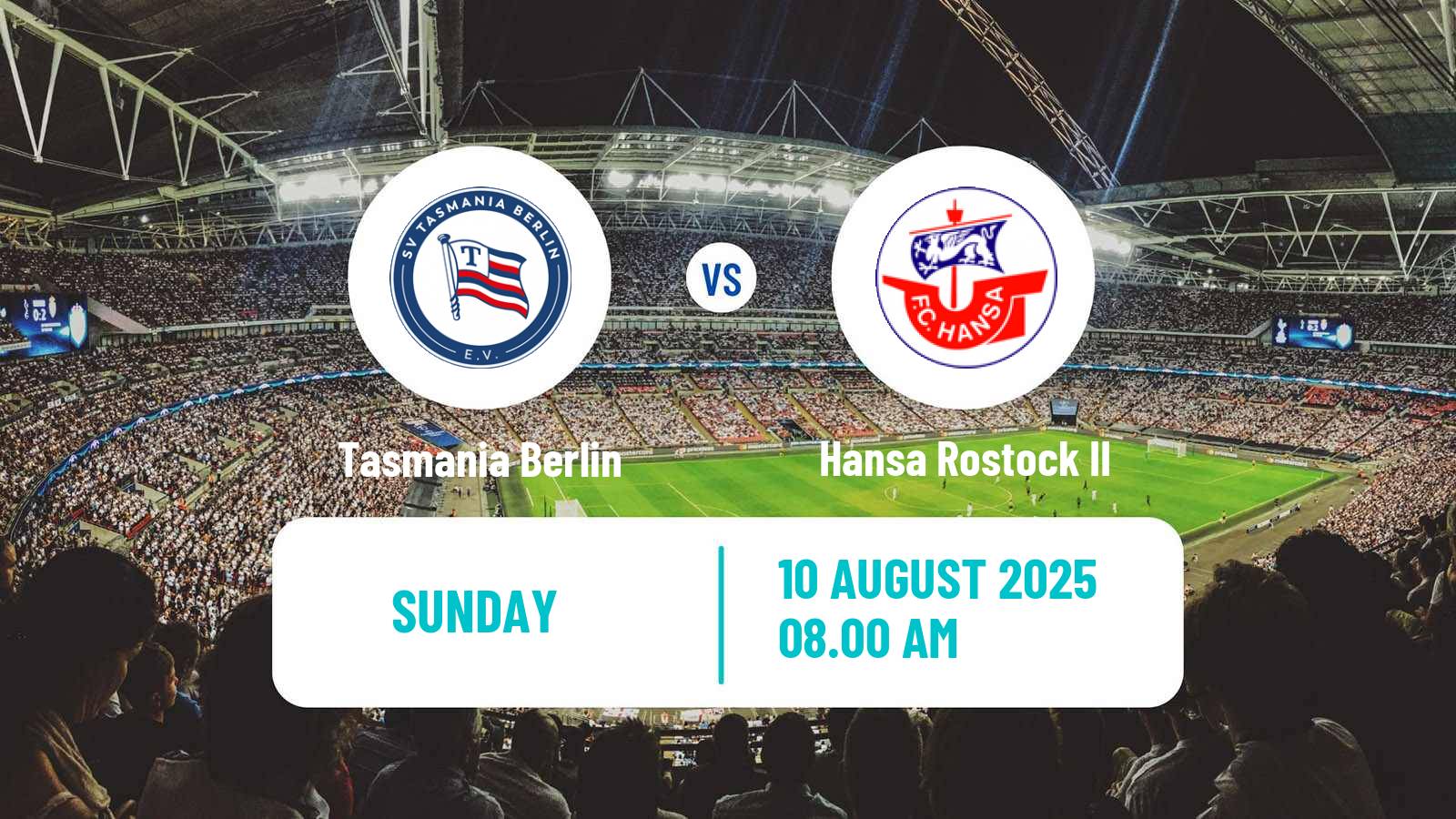 Soccer German Oberliga NOFV-Nord Tasmania Berlin - Hansa Rostock II