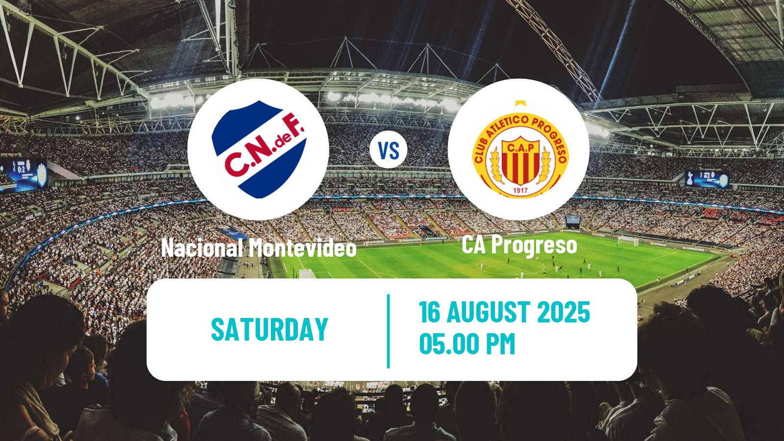 Soccer Uruguayan Primera Division Nacional Montevideo - Progreso