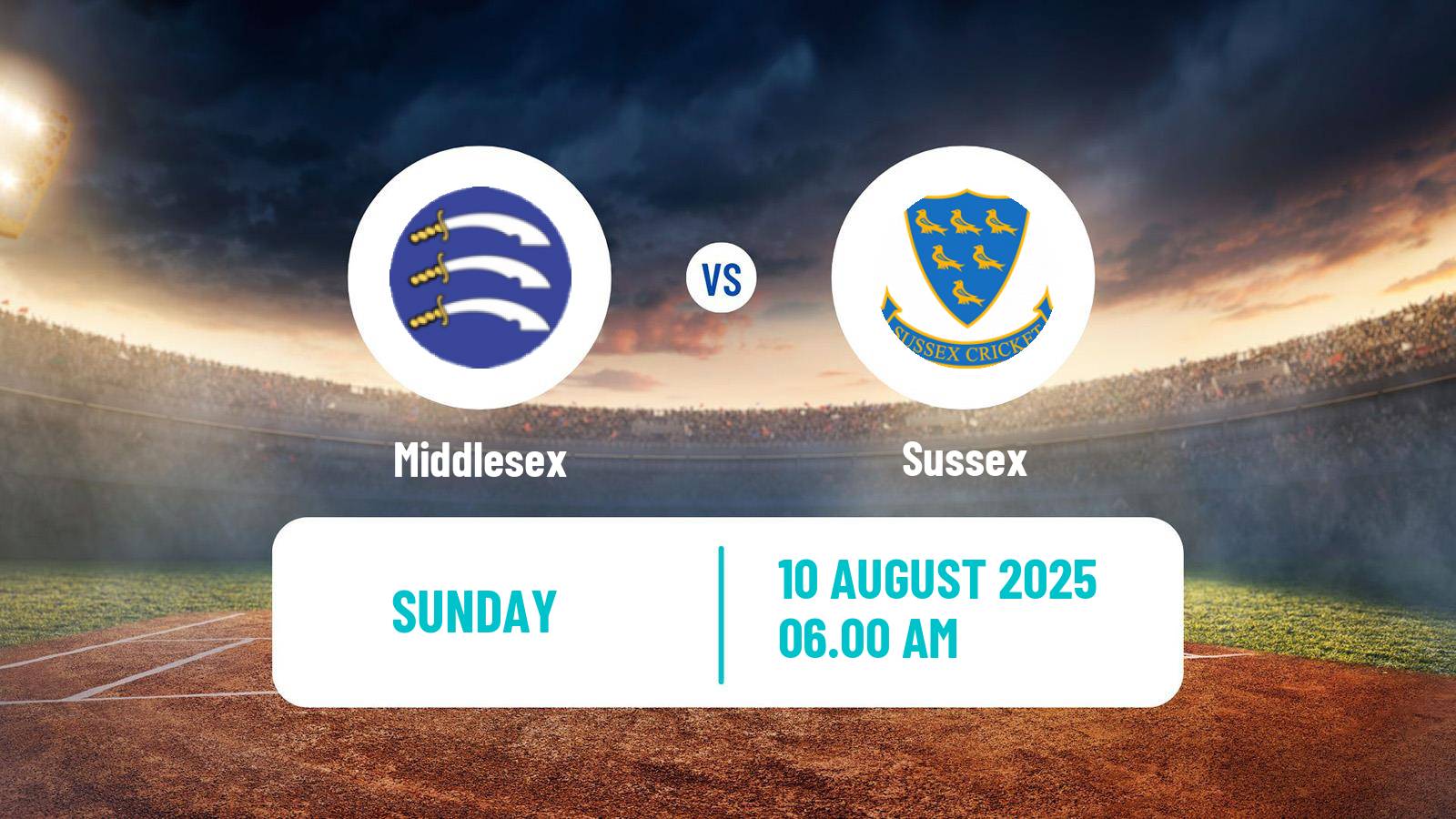 Cricket Royal London One-Day Cup Middlesex - Sussex