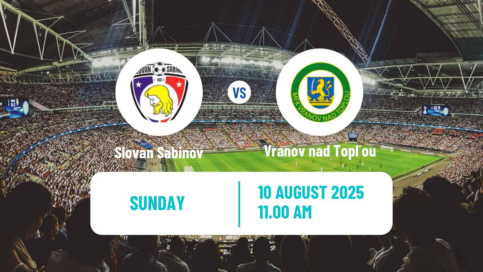 Soccer Slovak 3 Liga East Slovan Sabinov - Vranov nad Topľou