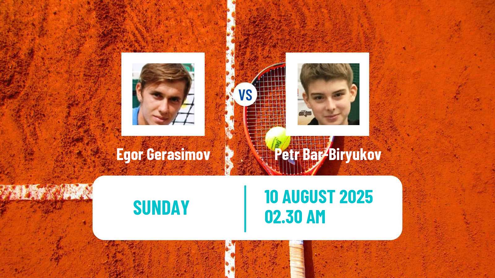 Tennis ITF M15 Astana Men Egor Gerasimov - Petr Bar-Biryukov
