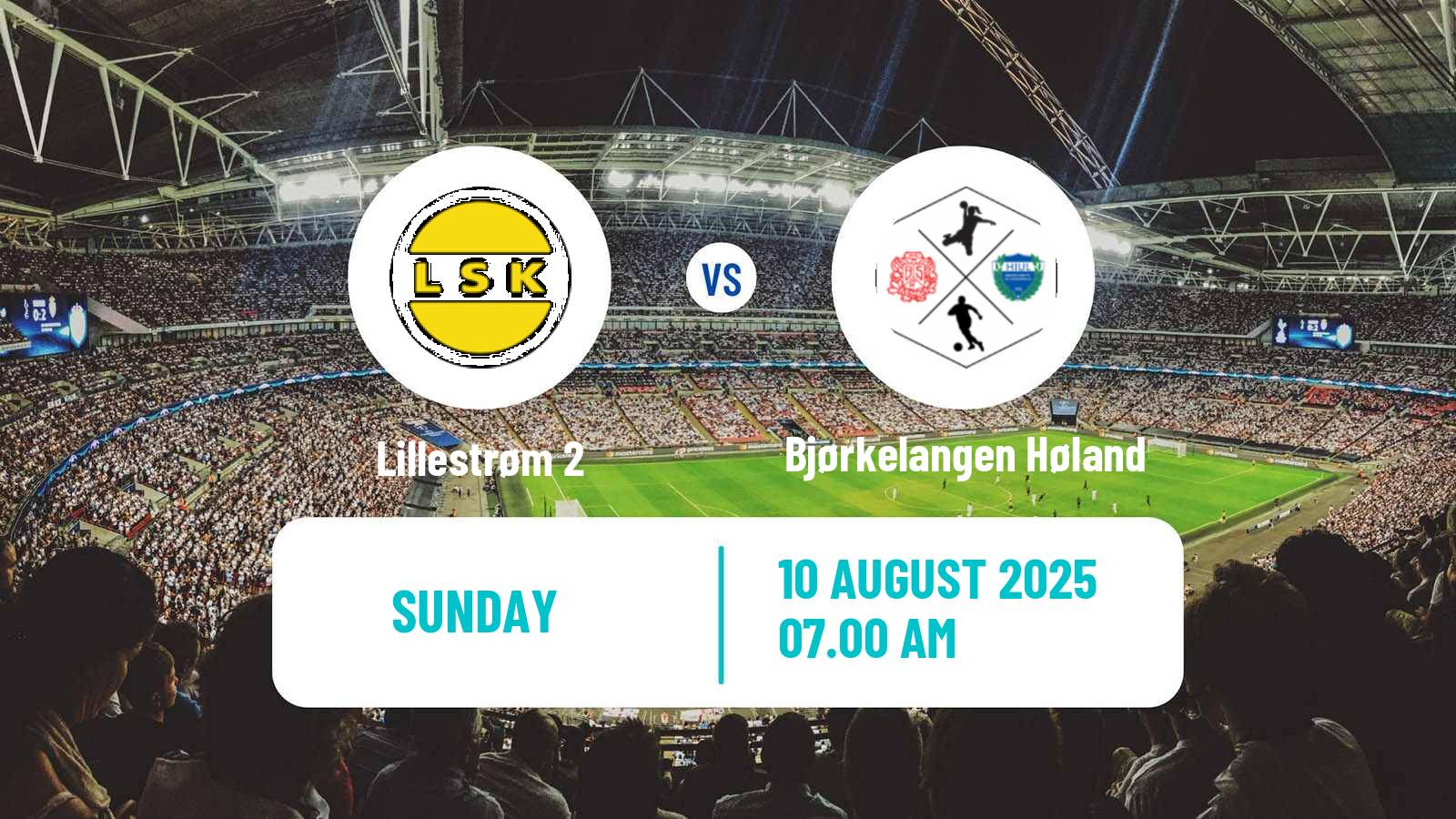 Soccer Norwegian Division 3 - Group 3 Lillestrøm 2 - Bjørkelangen Høland