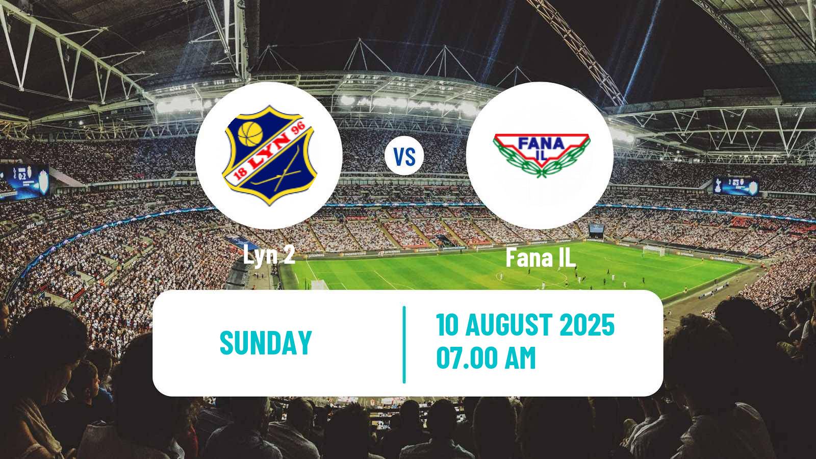 Soccer Norwegian Division 3 - Group 4 Lyn 2 - Fana