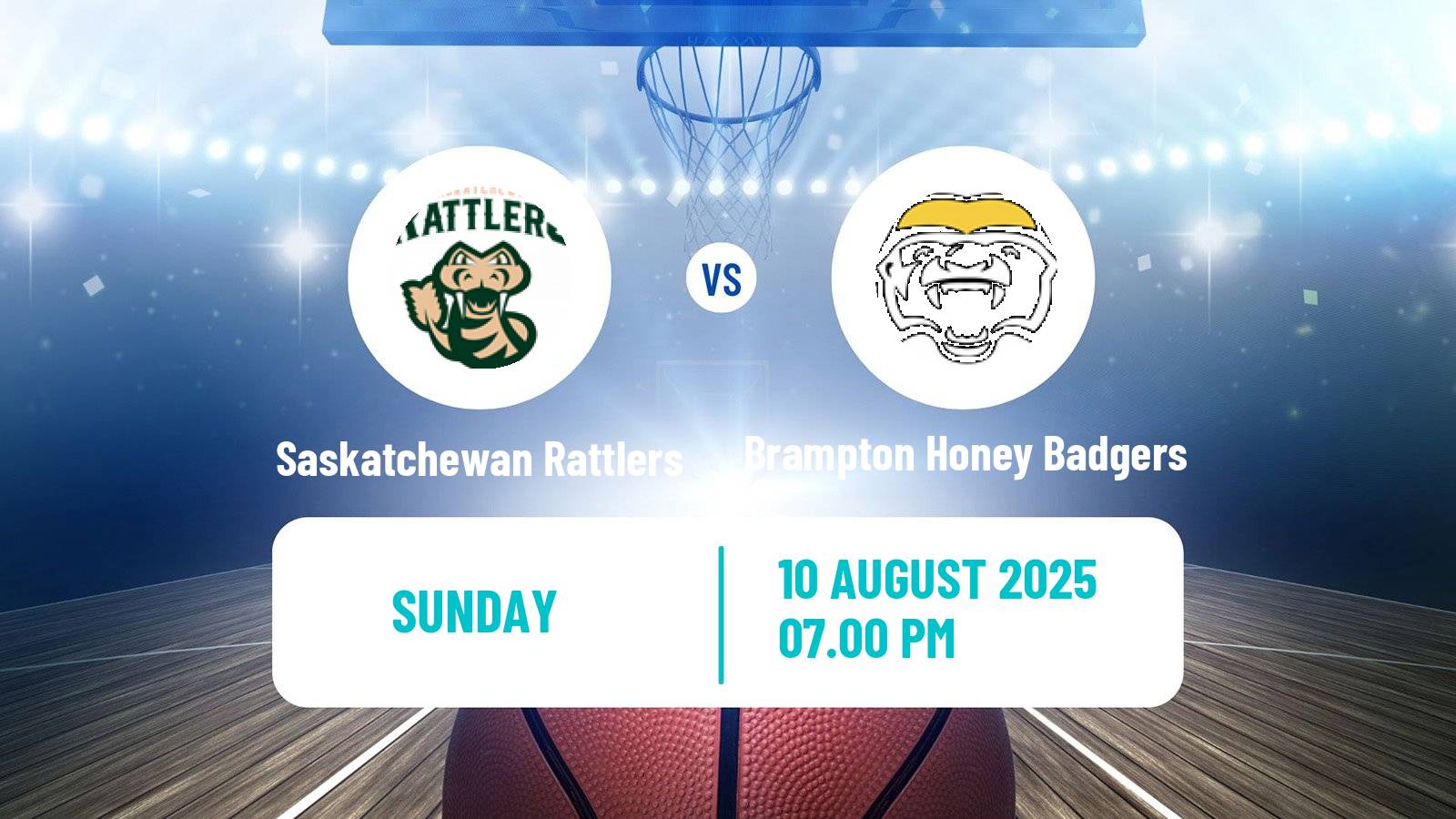 Basketball Canadian CEBL Saskatchewan Rattlers - Brampton Honey Badgers