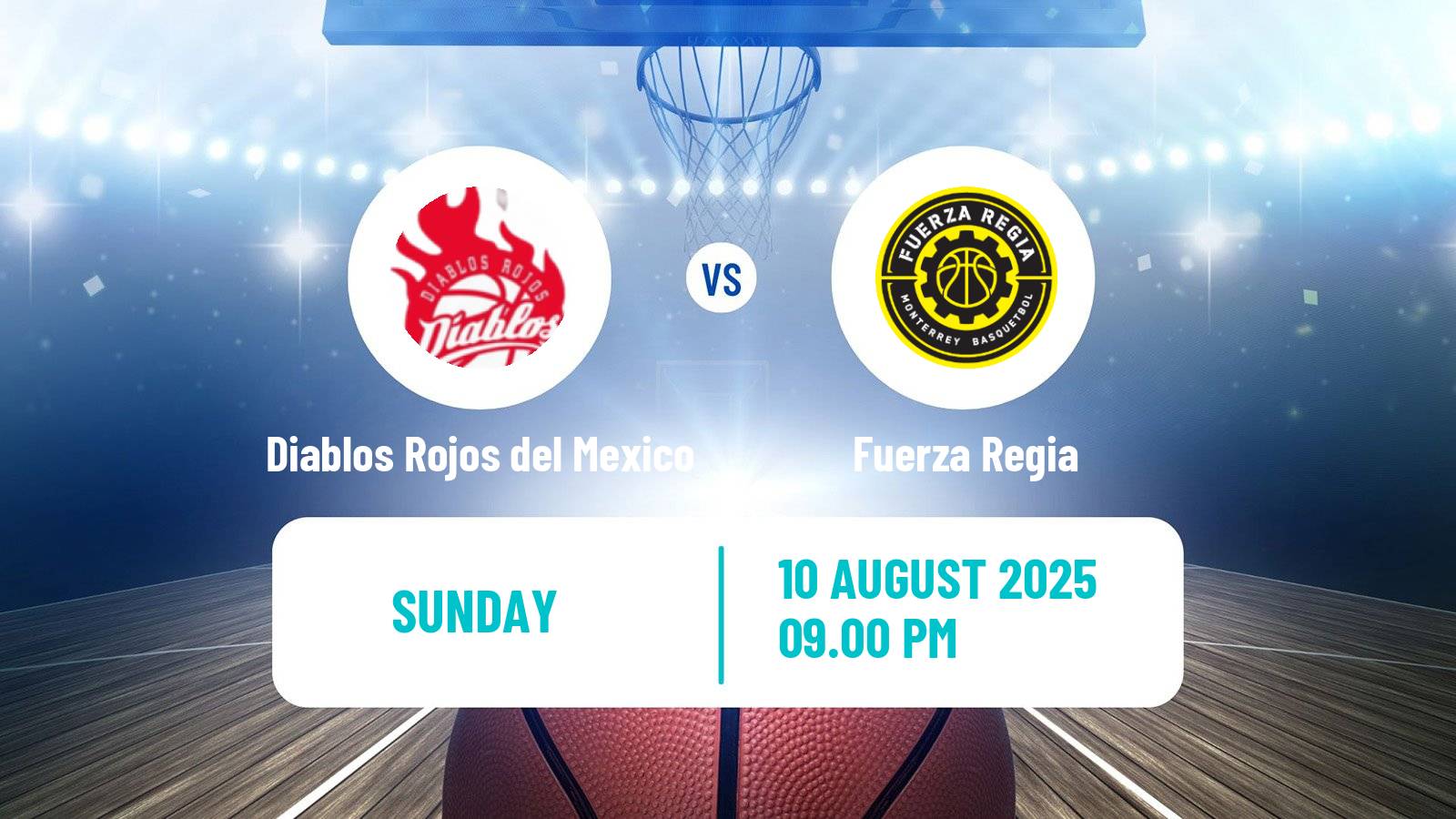 Basketball Mexican LNBP Diablos Rojos del Mexico - Fuerza Regia