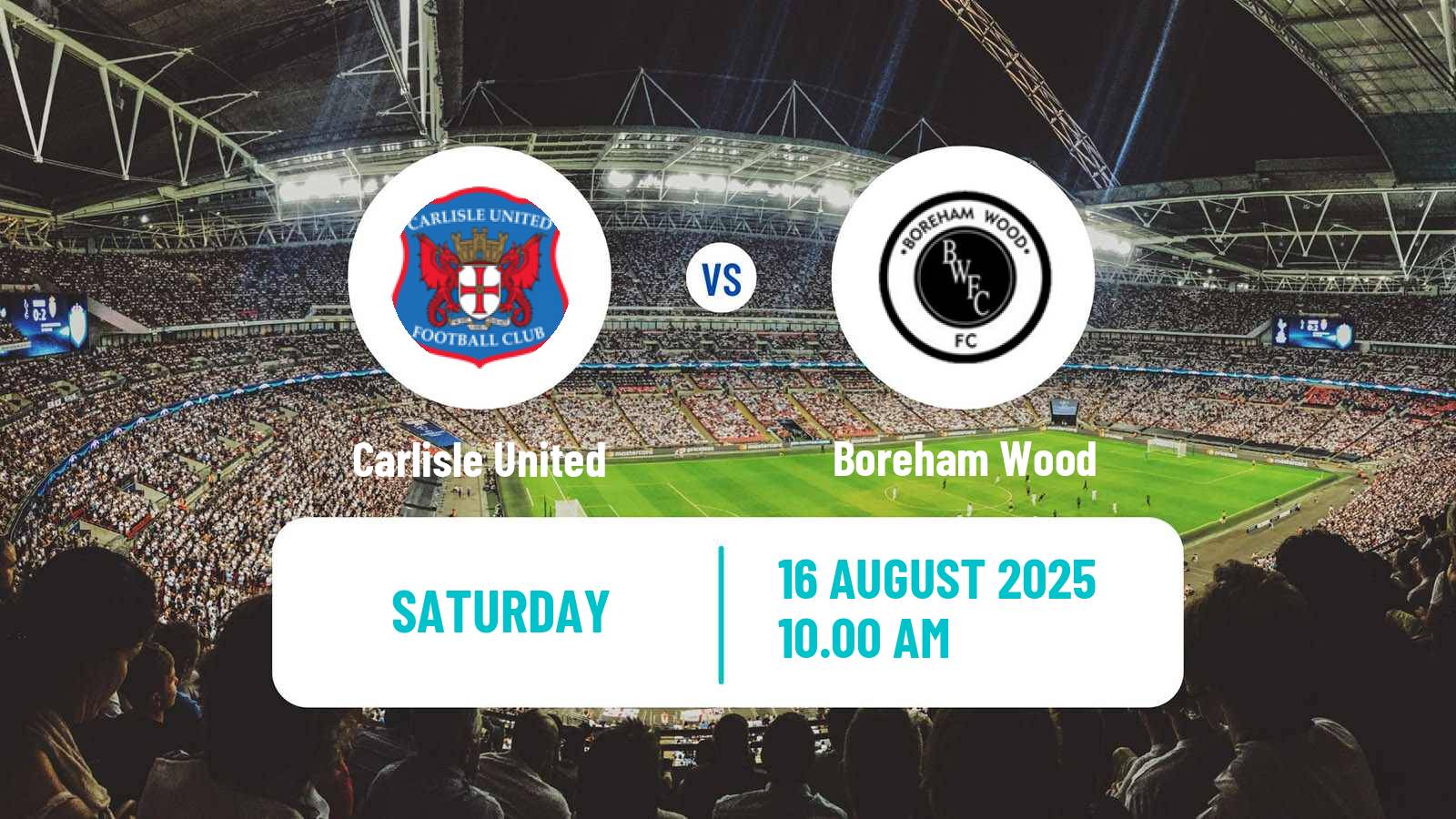 Soccer English National League Carlisle United - Boreham Wood