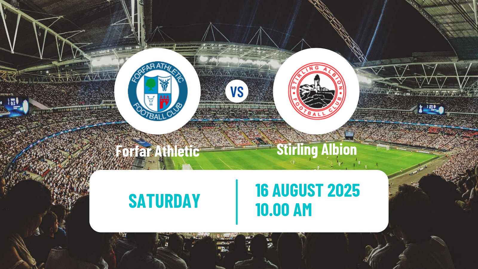 Soccer Scottish League Two Forfar Athletic - Stirling Albion