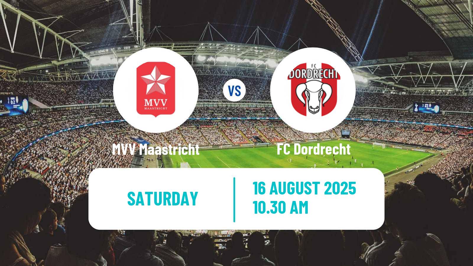 Soccer Dutch Eerste Divisie MVV Maastricht - Dordrecht