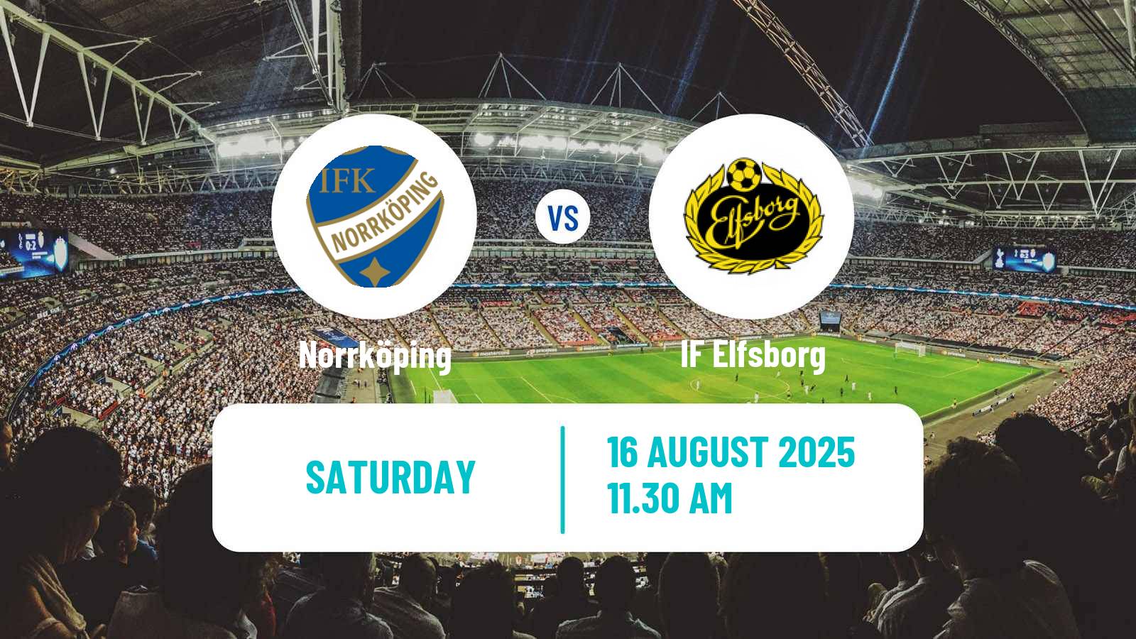 Soccer Swedish Allsvenskan Norrköping - Elfsborg