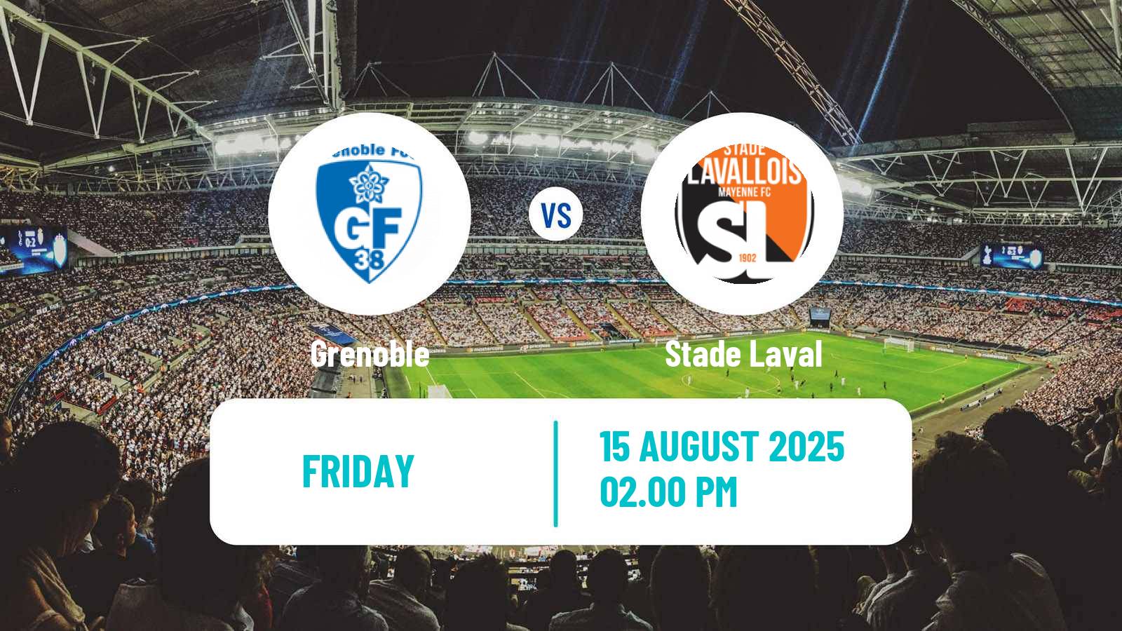 Soccer French Ligue 2 Grenoble - Laval
