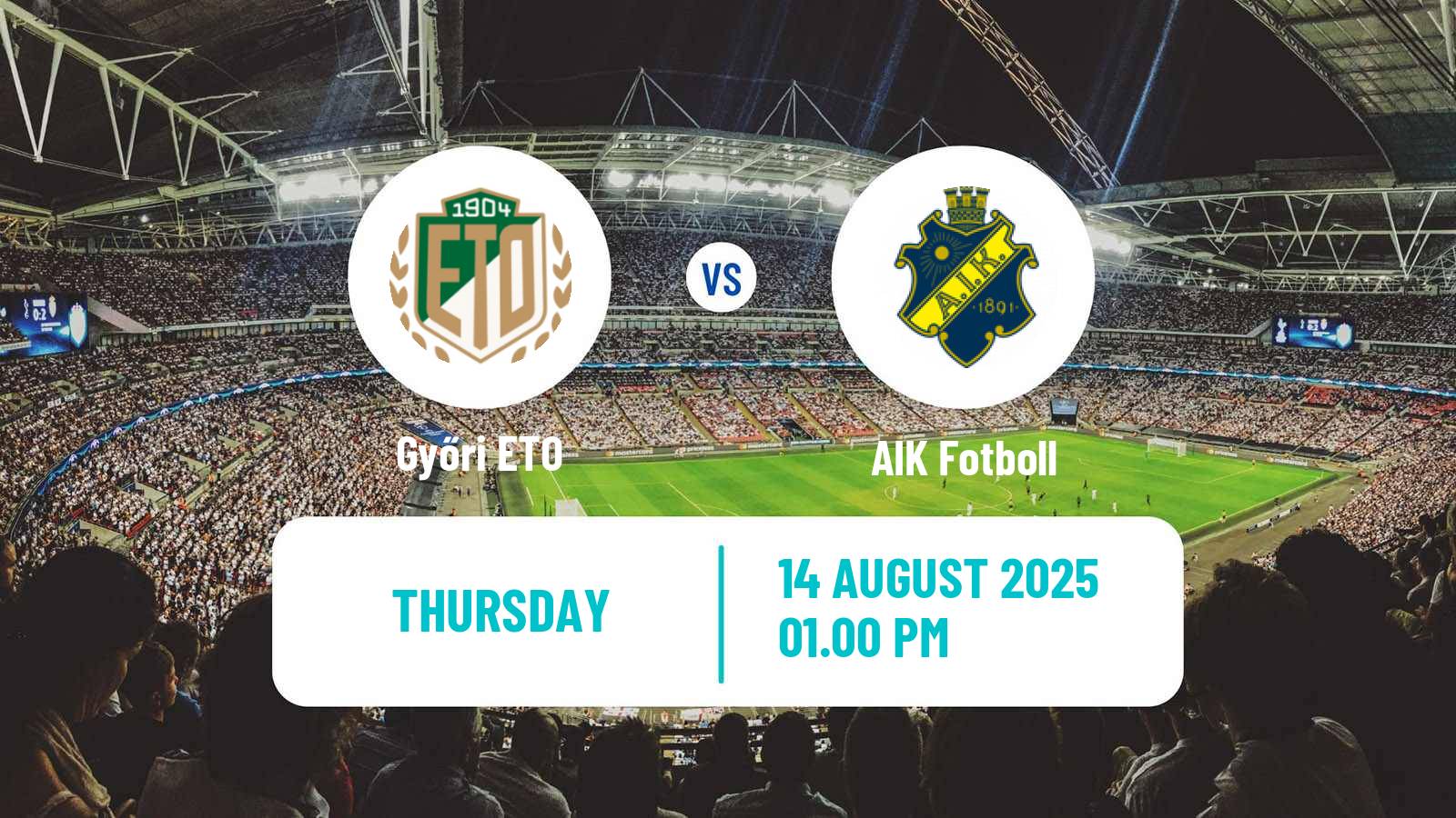 Soccer UEFA Europa Conference League Győri ETO - AIK