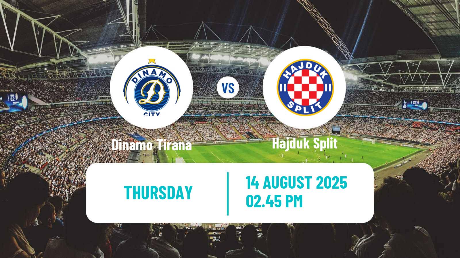 Soccer UEFA Europa Conference League Dinamo Tirana - Hajduk Split