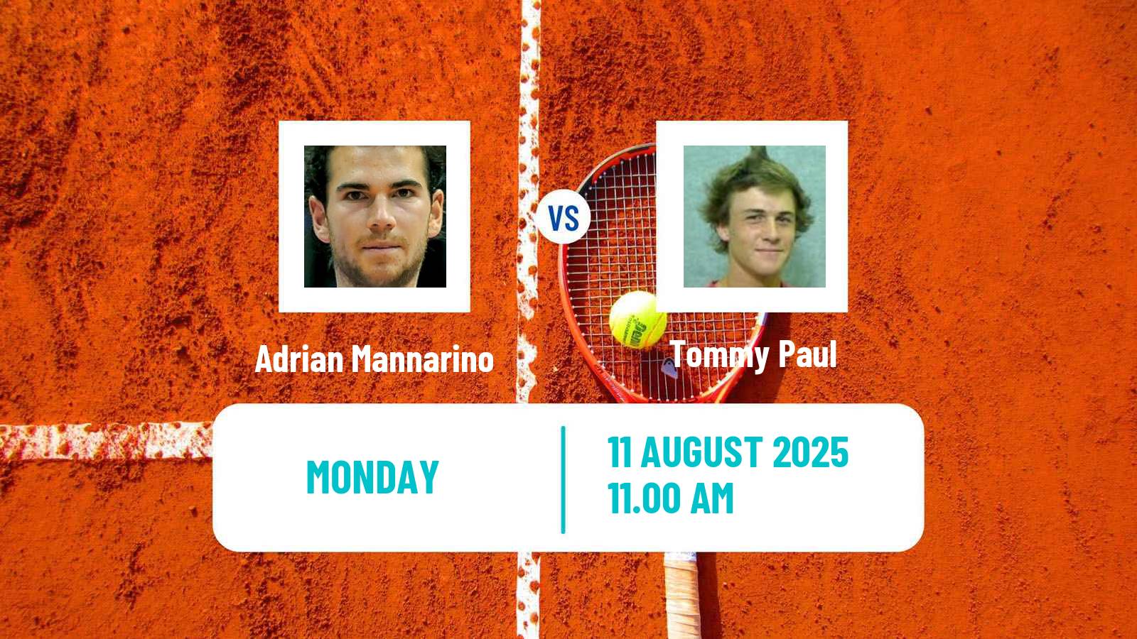 Tennis ATP Cincinnati Adrian Mannarino - Tommy Paul
