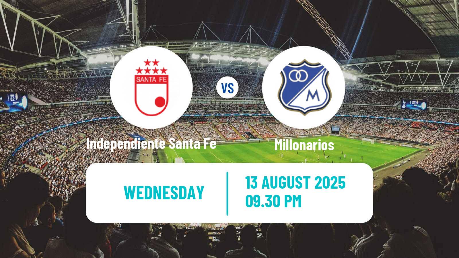 Soccer Colombian Primera A Independiente Santa Fe - Millonarios