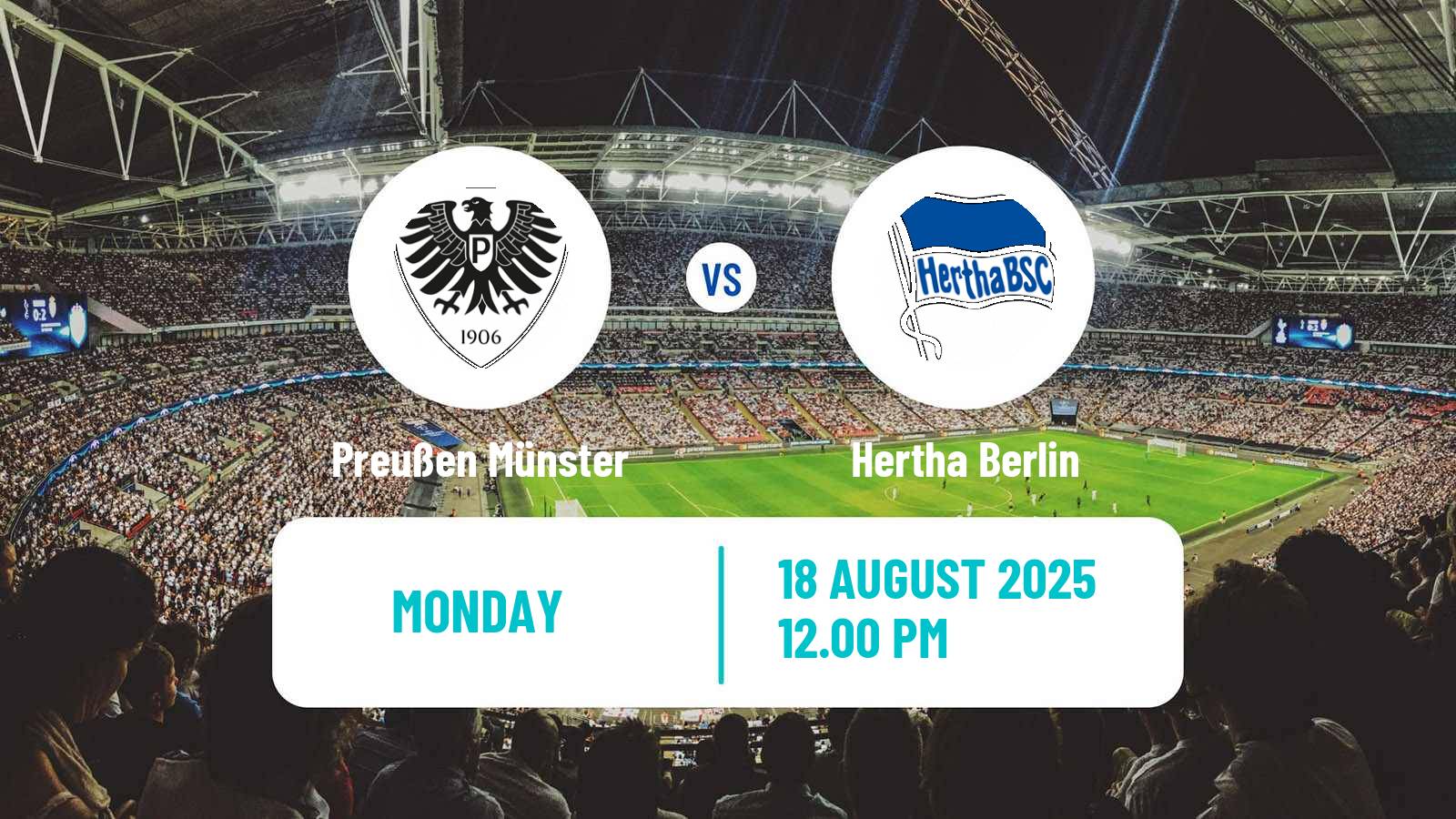 Soccer German DFB Pokal Preußen Münster - Hertha Berlin