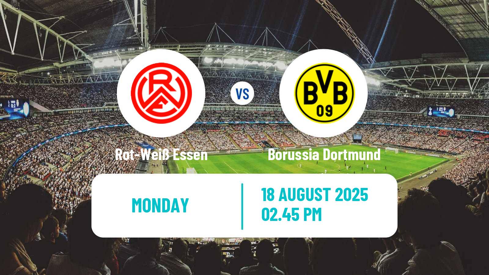 Soccer German DFB Pokal Rot-Weiß Essen - Borussia Dortmund