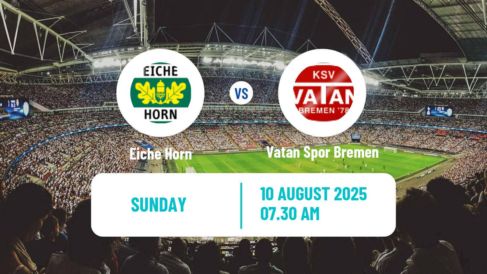 Soccer German Oberliga Bremen Eiche Horn - Vatan Spor Bremen