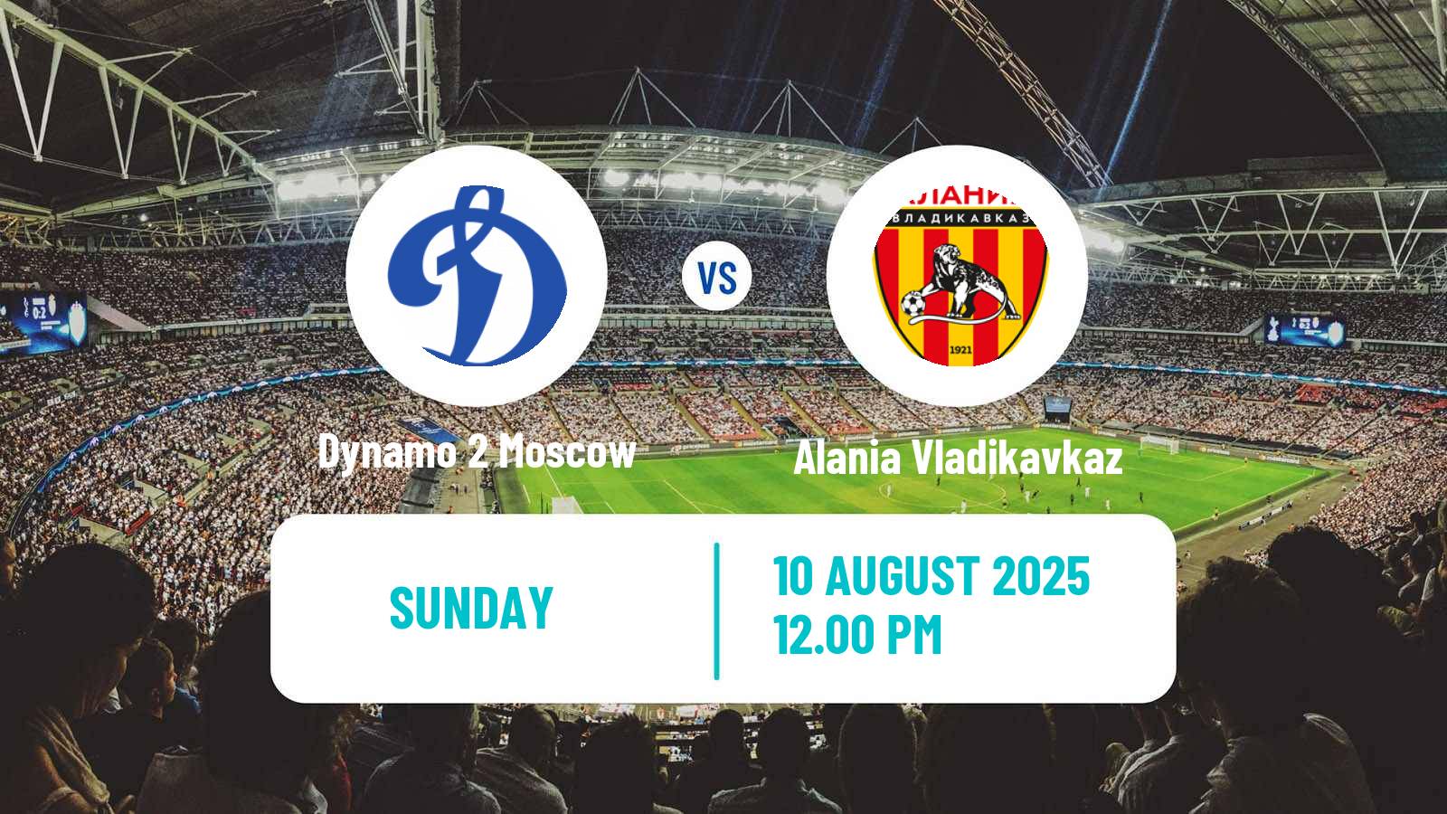 Soccer Russian FNL 2 Division A Gold Dynamo 2 Moscow - Alania Vladikavkaz