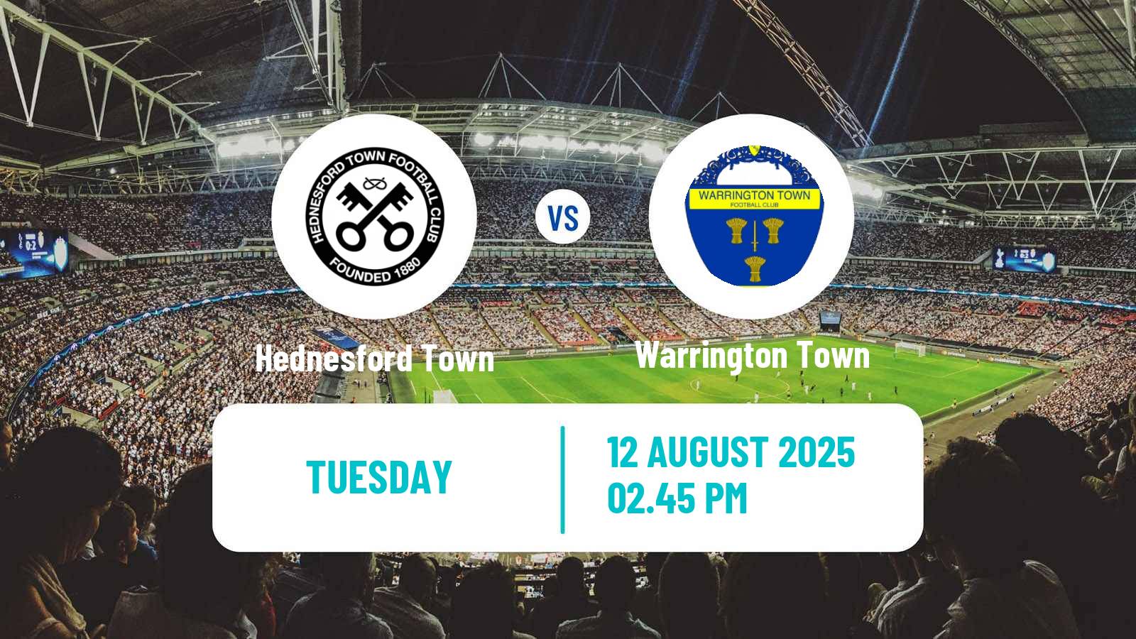 Soccer English NPL Premier Division Hednesford Town - Warrington Town