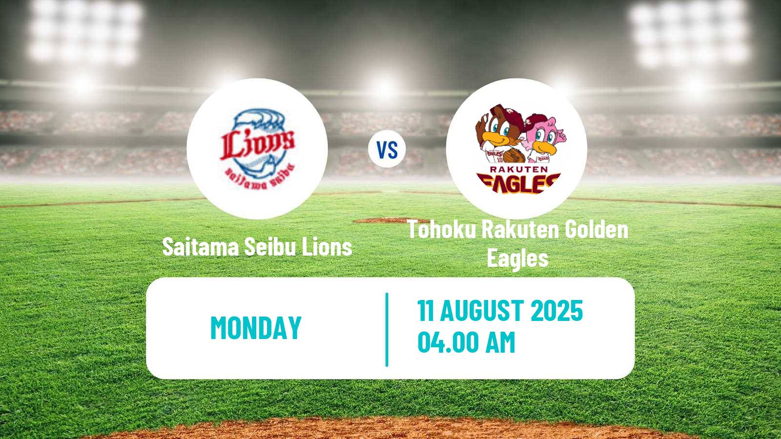 Baseball NPB Saitama Seibu Lions - Tohoku Rakuten Golden Eagles