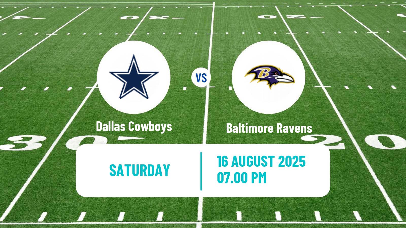 American football NFL Dallas Cowboys - Baltimore Ravens