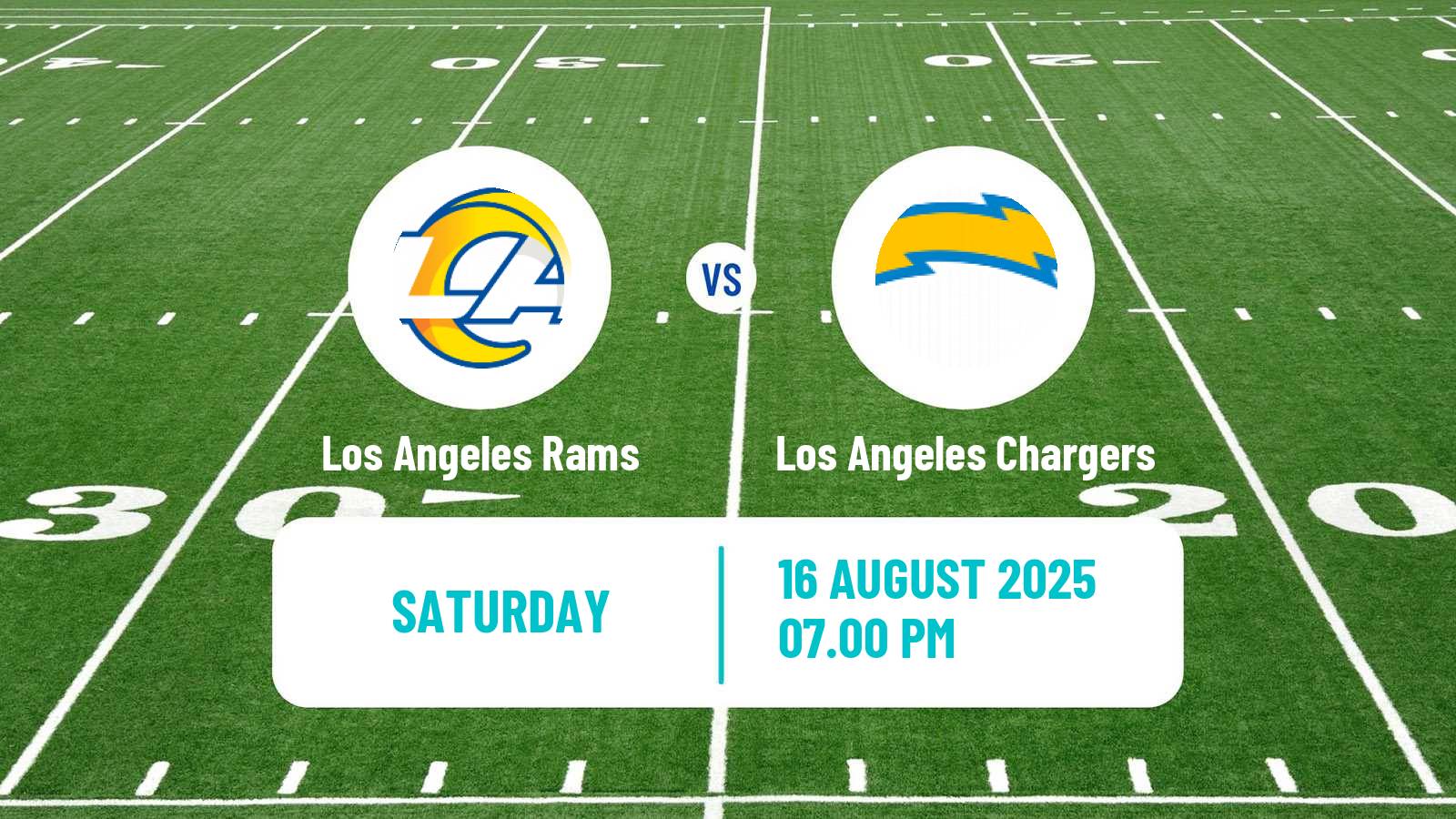 American football NFL Los Angeles Rams - Los Angeles Chargers