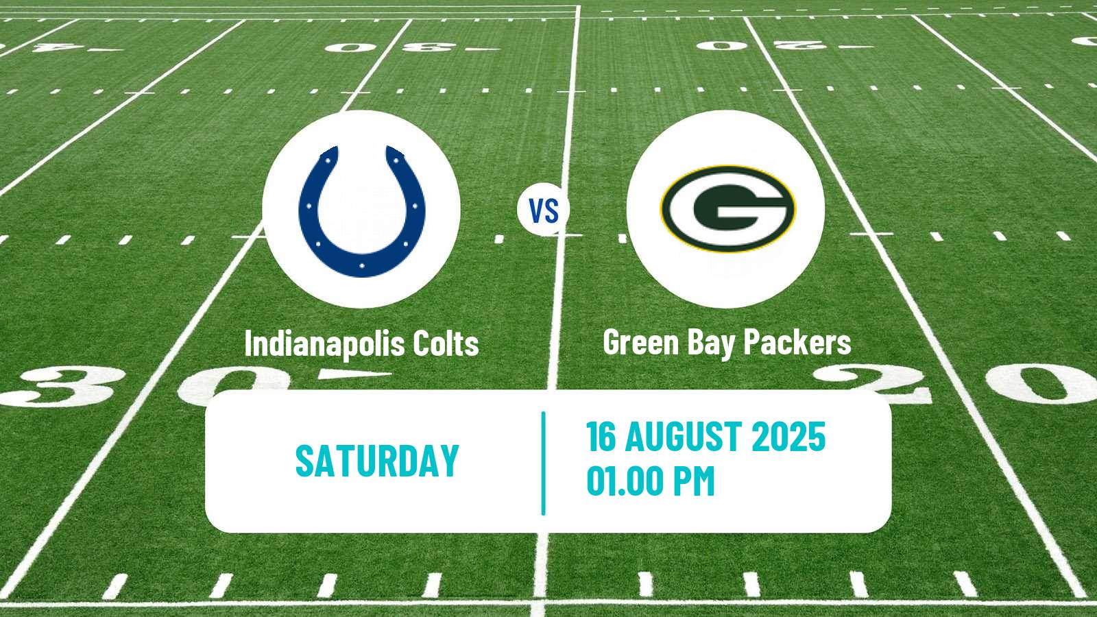 American football NFL Indianapolis Colts - Green Bay Packers