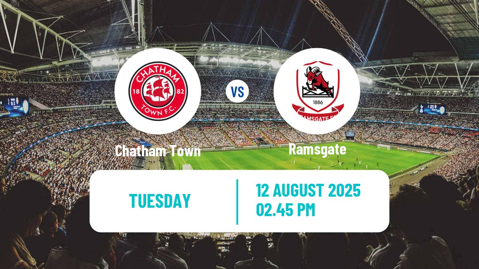 Soccer English Isthmian League Premier Division Chatham Town - Ramsgate