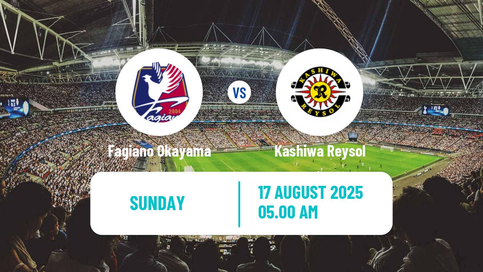 Soccer Japan J1 League Fagiano Okayama - Kashiwa Reysol