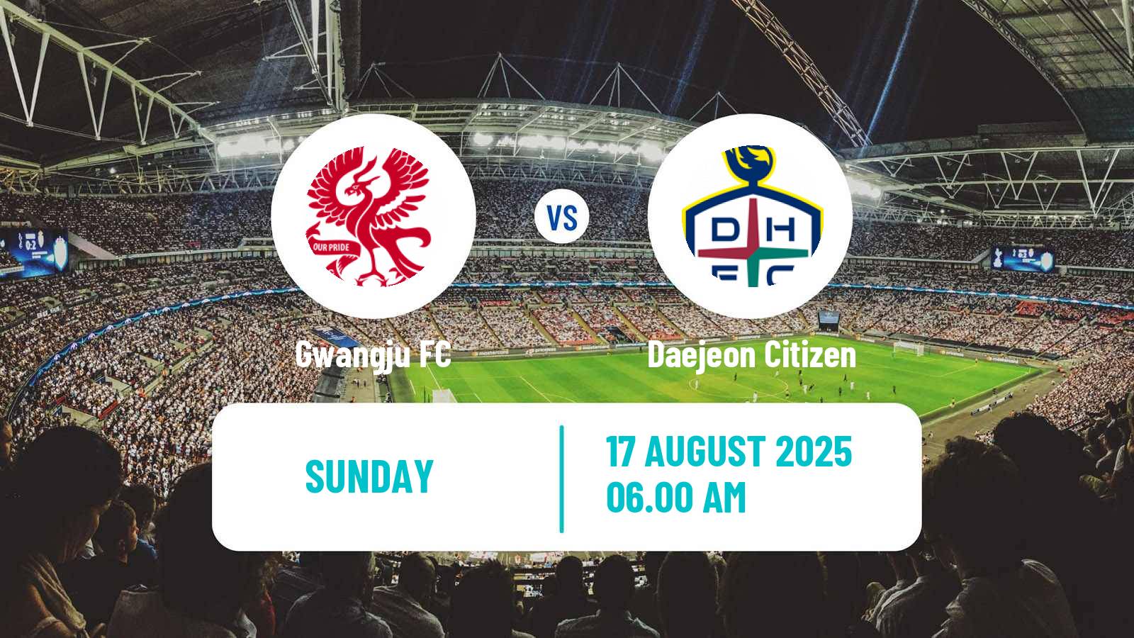 Soccer South Korean K-League 1 Gwangju - Daejeon Citizen