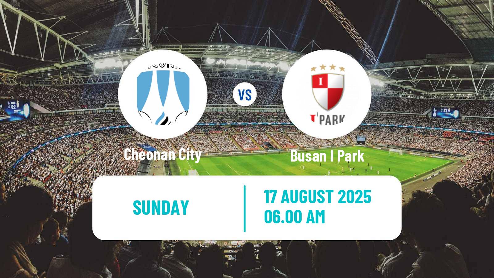 Soccer South Korean K-League 2 Cheonan City - Busan I Park