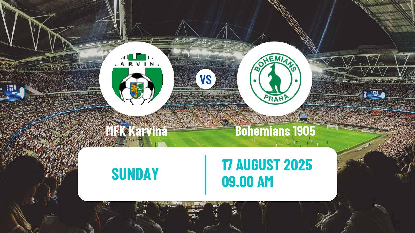Soccer Czech 1 Liga Karviná - Bohemians 1905
