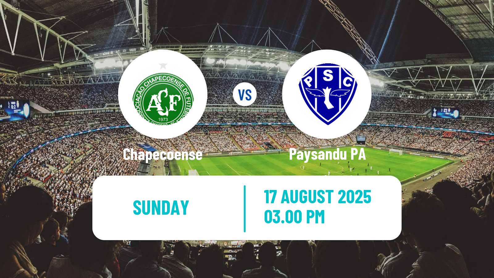 Soccer Brazilian Serie B Chapecoense - Paysandu