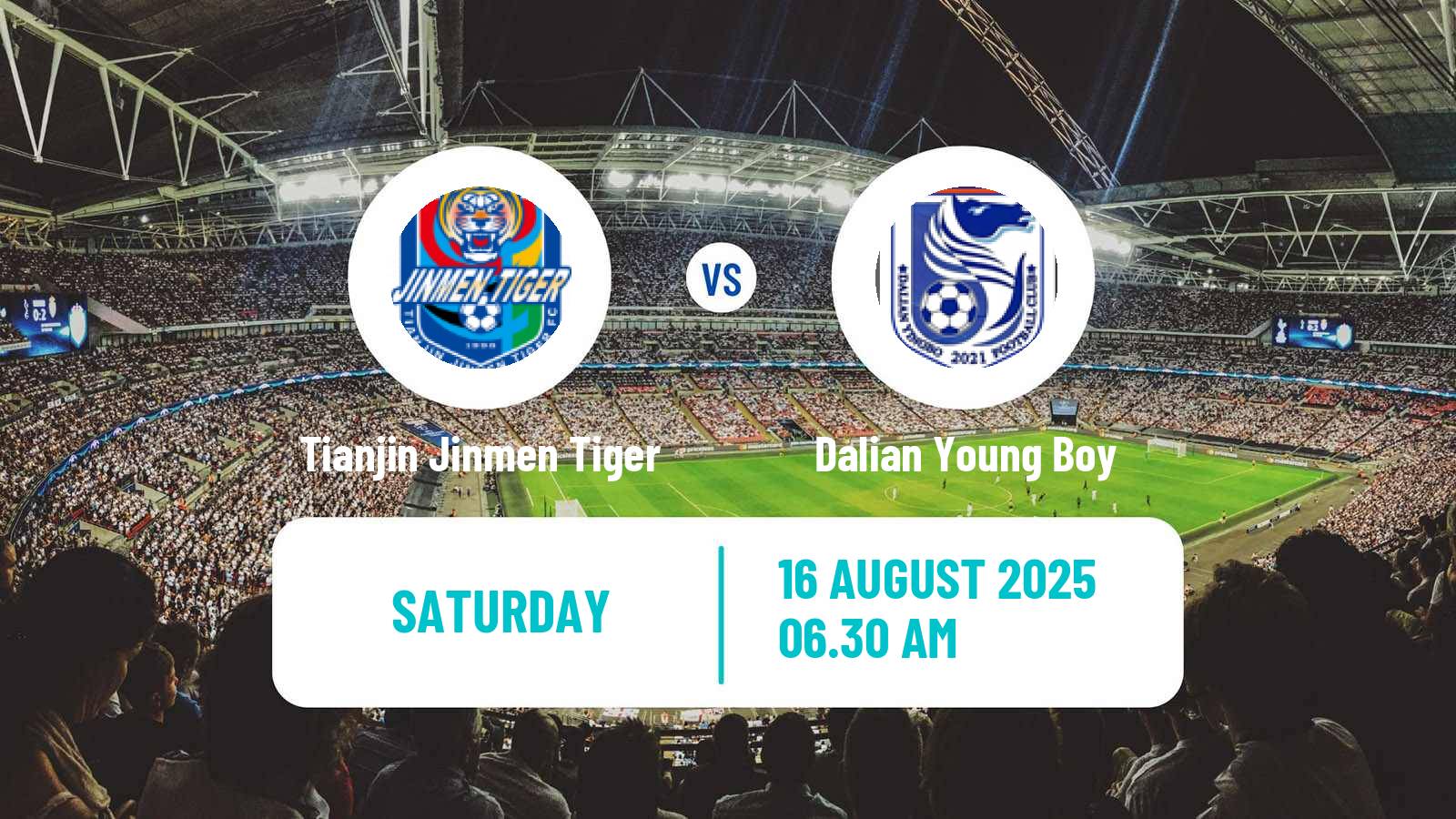 Soccer Chinese Super League Tianjin Jinmen Tiger - Dalian Young Boy