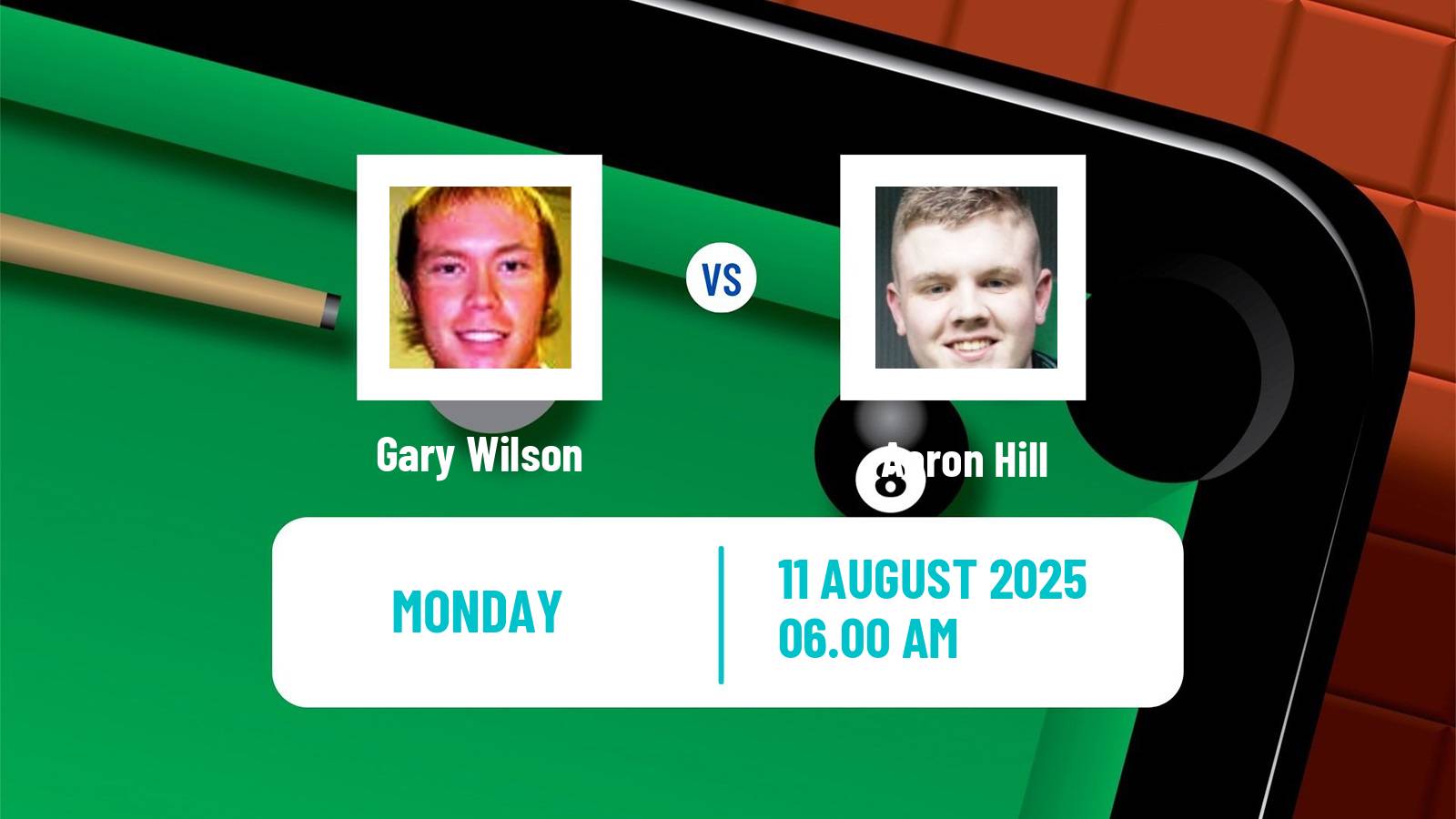 Snooker Saudi Arabia Masters Gary Wilson - Aaron Hill
