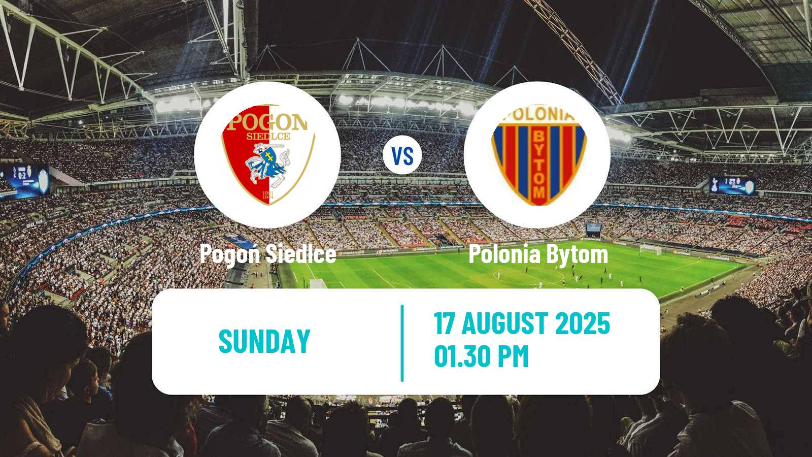Soccer Polish Division 1 Pogoń Siedlce - Polonia Bytom