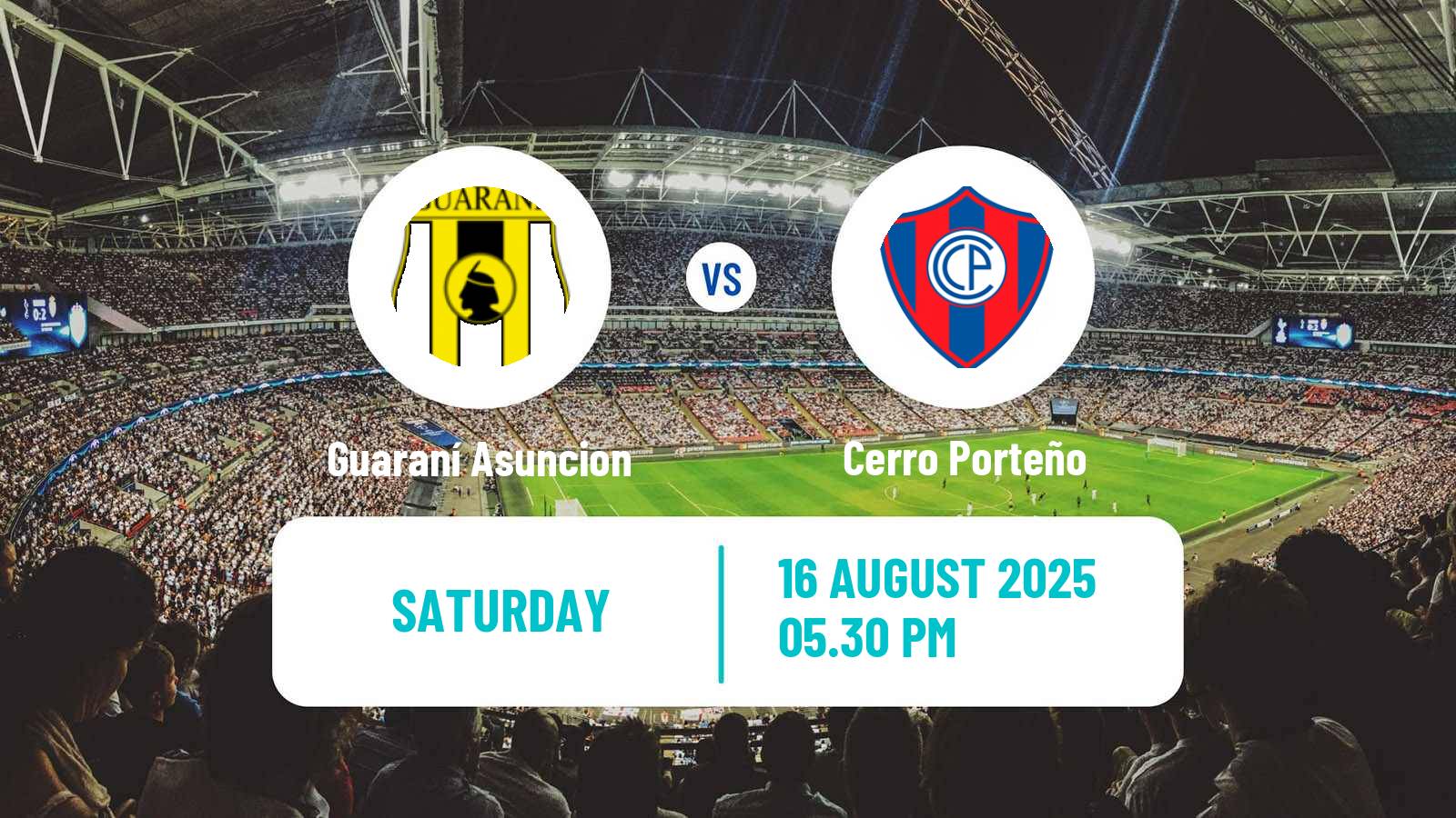 Soccer Paraguayan Primera Division Guaraní Asuncion - Cerro Porteño