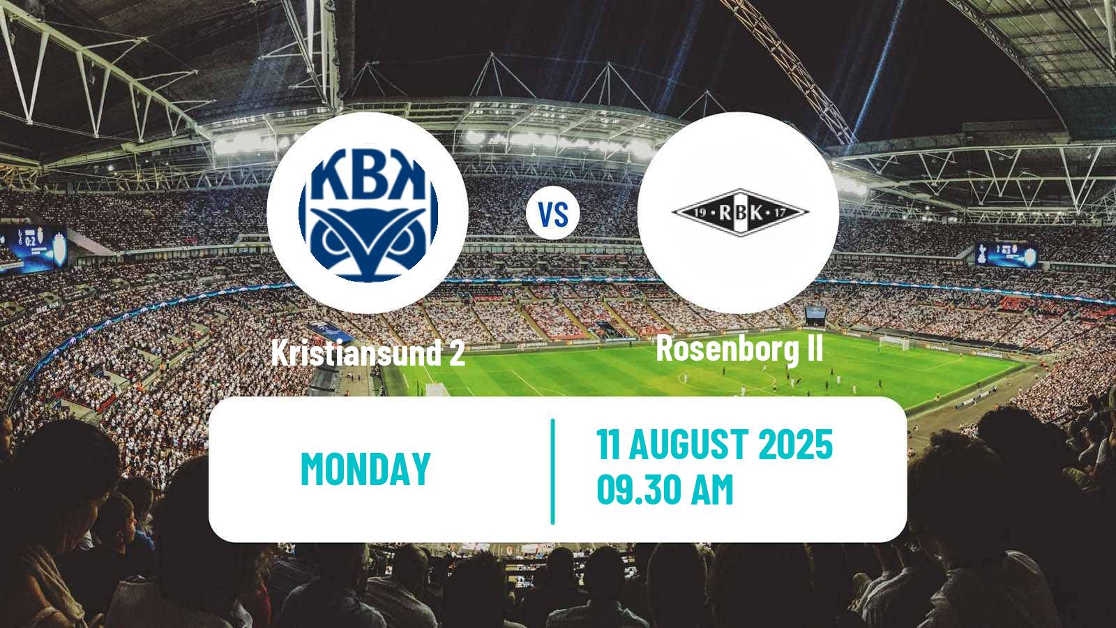 Soccer Norwegian Division 3 - Group 2 Kristiansund 2 - Rosenborg II