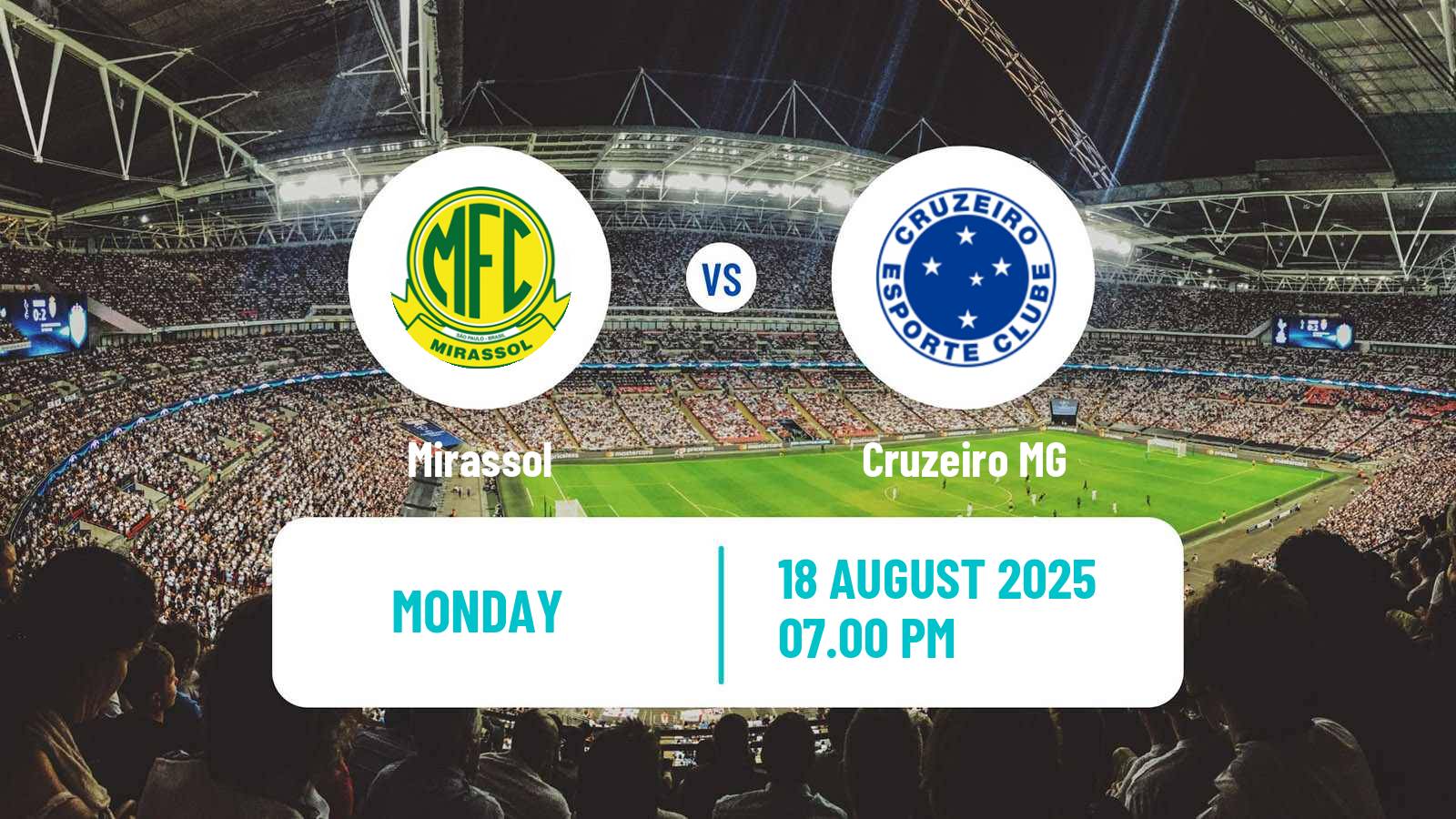 Soccer Brazilian Serie A Mirassol - Cruzeiro