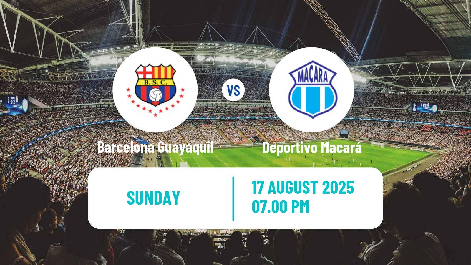 Soccer Ecuadorian Liga Pro Barcelona Guayaquil - Deportivo Macará