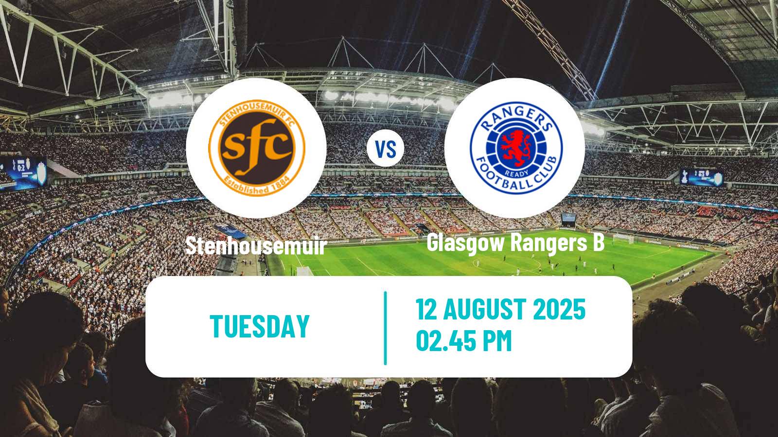 Soccer Scottish Challenge Cup Stenhousemuir - Glasgow Rangers B