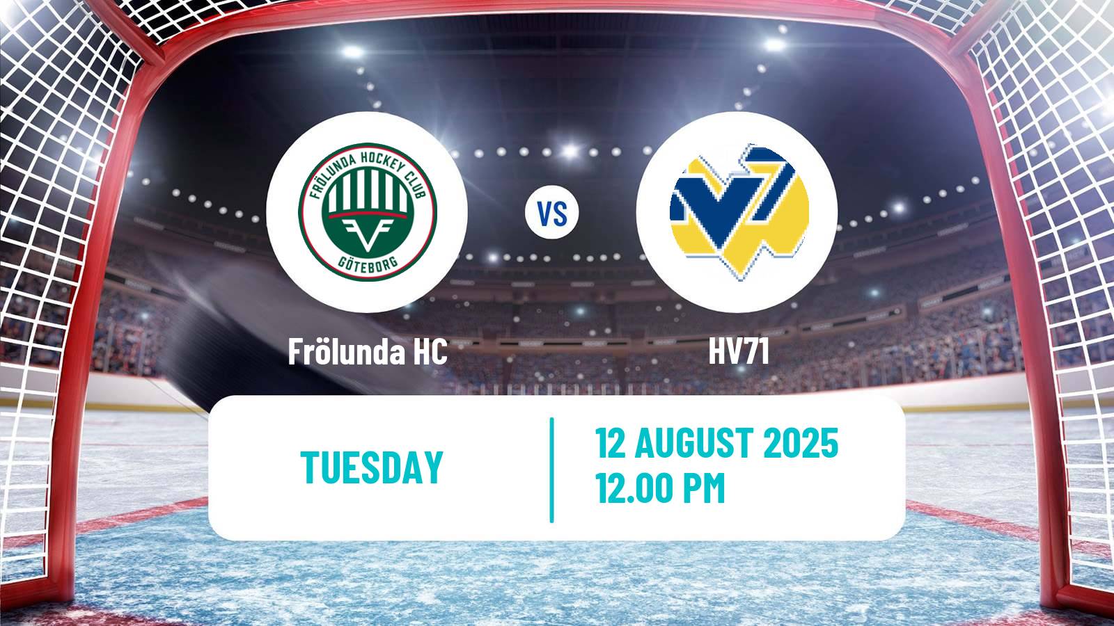 Hockey Club Friendly Ice Hockey Frölunda - HV71