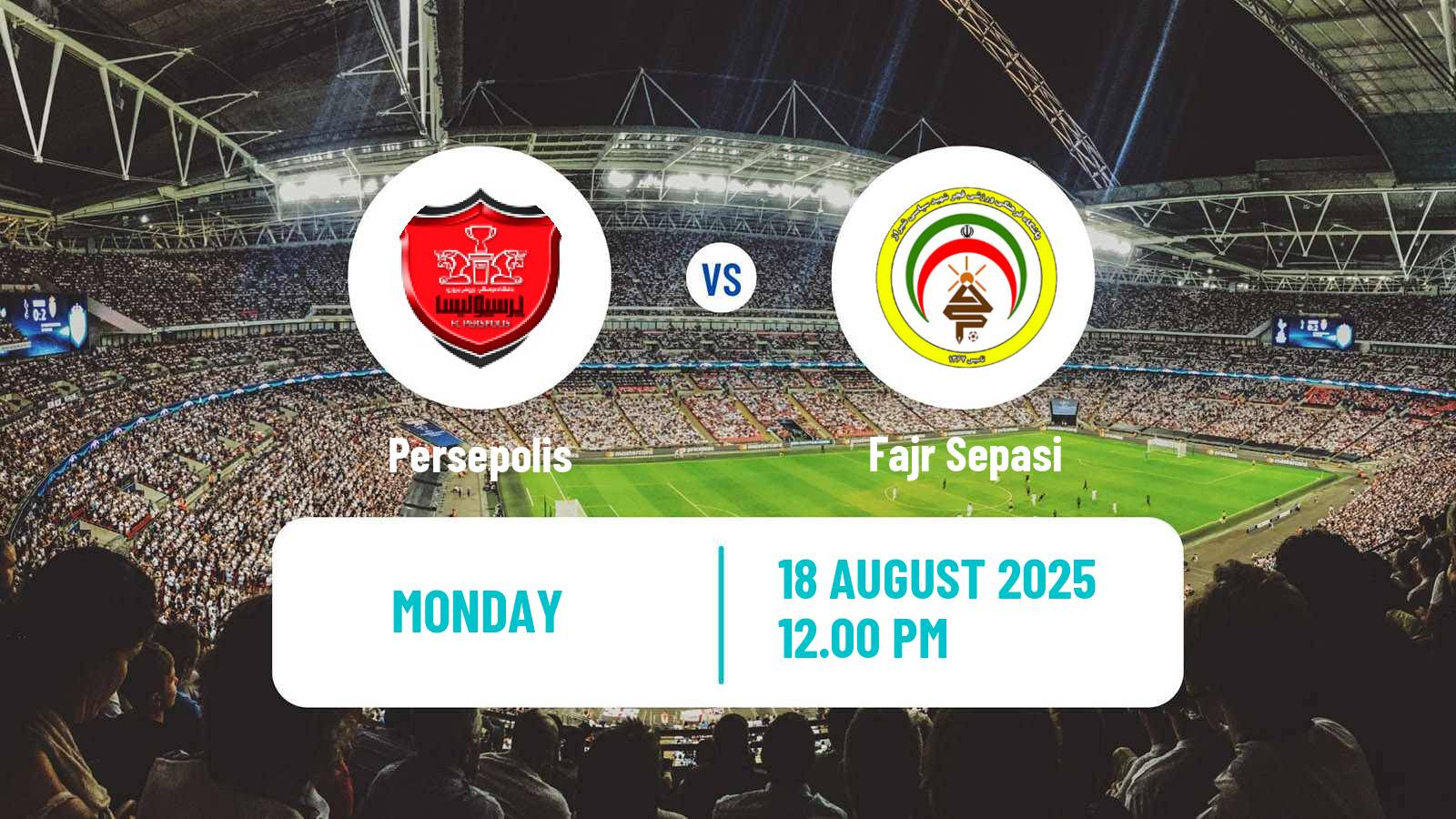 Soccer Iran Pro League Persepolis - Fajr Sepasi