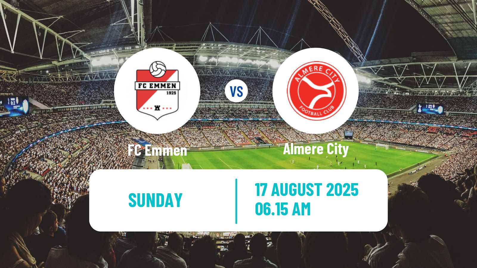 Soccer Dutch Eerste Divisie Emmen - Almere City