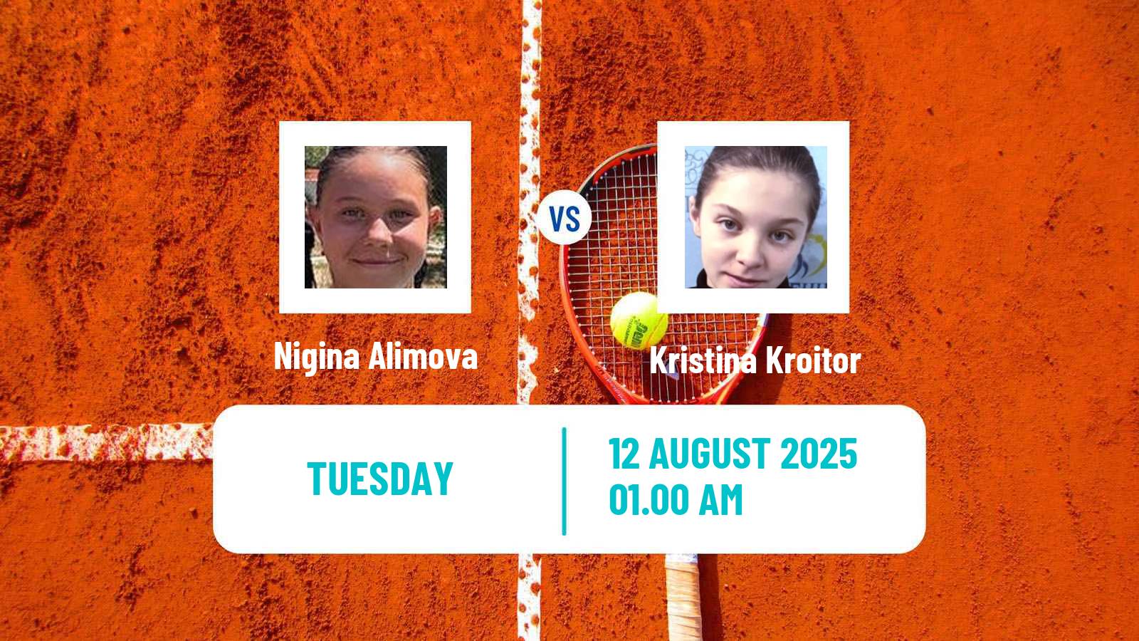 Tennis ITF W15 Astana 2 Women Nigina Alimova - Kristina Kroitor