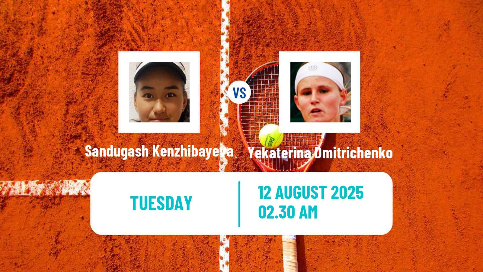 Tennis ITF W15 Astana 2 Women Sandugash Kenzhibayeva - Yekaterina Dmitrichenko