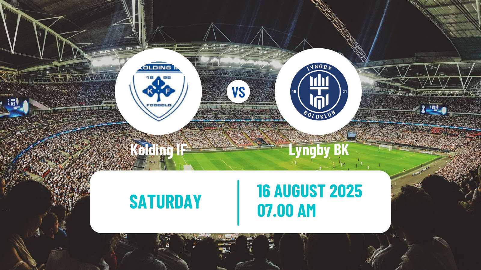 Soccer Danish 1 Division Kolding IF - Lyngby BK